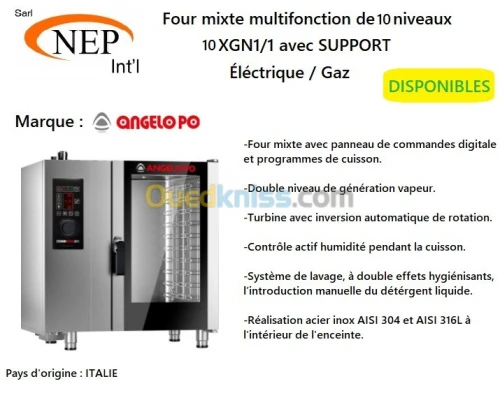 Four Mixte 10 niveaux DISPONIBLES en Électrique et en Gaz 