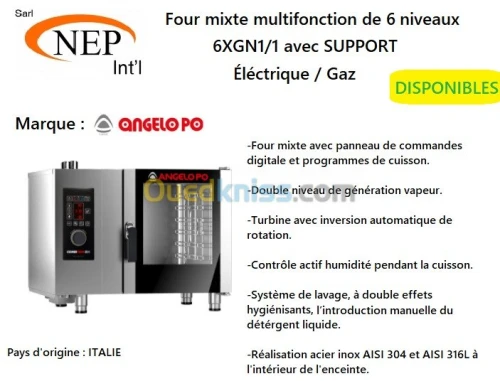 Four Mixte 10 niveaux DISPONIBLES en Électrique et en Gaz 