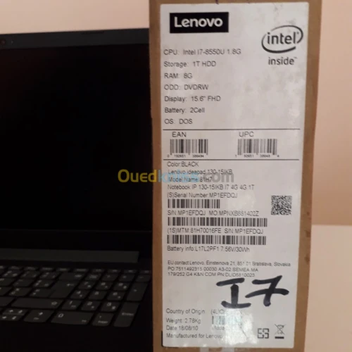 Lenovo 8 ème Gen lenovo ideapad 130-15