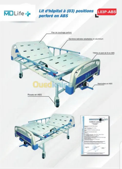 Lit D'hôpital Équipements-Mobilier 
