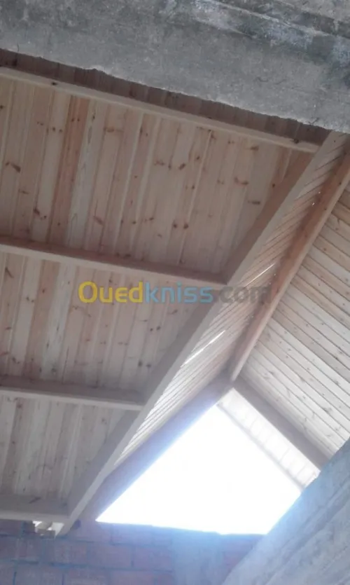 تركيب القرميد charpente en bois