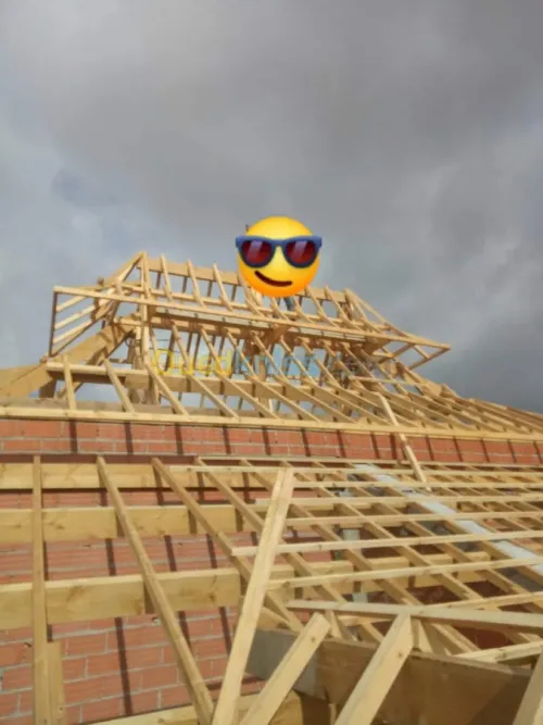 تركيب القرميد charpente en bois