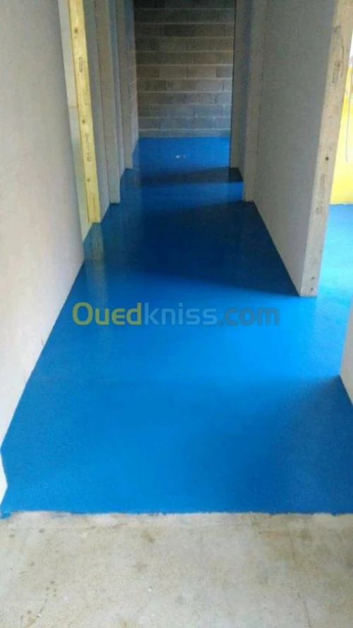 Ponçage de béton et résine epoxy