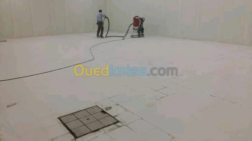 Ponçage de béton et résine epoxy
