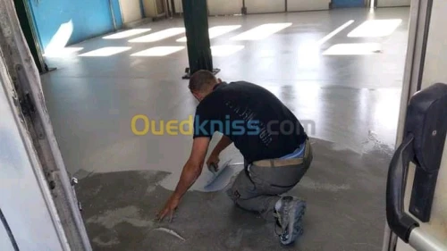 Ponçage de béton et verni et epoxy 