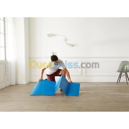 TAPIS Decathlon DE SOL PILATES PLIABLE 160CM X 60CM X 7MM - TONEMAT S FOLD BLEU