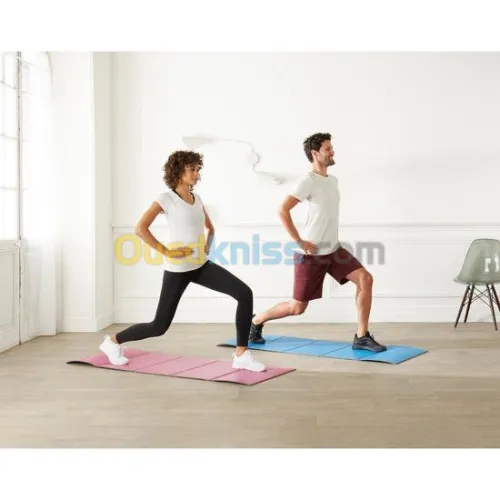 TAPIS Decathlon DE SOL PILATES PLIABLE 160CM X 60CM X 7MM - TONEMAT S FOLD BLEU