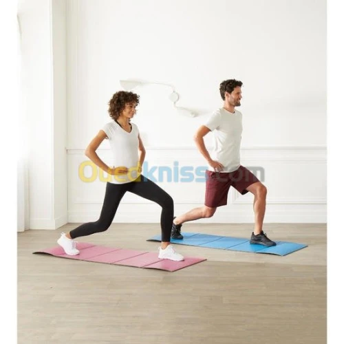TAPIS Decathlon DE SOL PILATES PLIABLE 160CM X 60CM X 7MM - TONEMAT S FOLD BLEU
