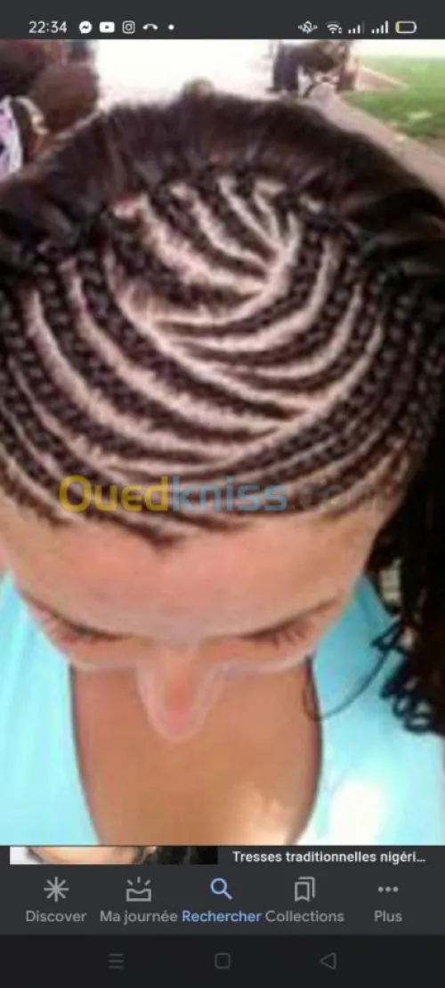 Tresse africaine et pose de extension