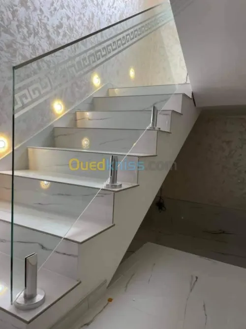 Rampe et Garde-corps inox et verre