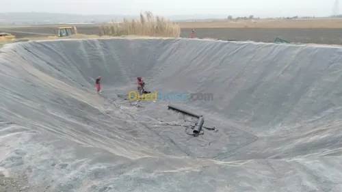 Geo membrane  bassin et geosynthetique