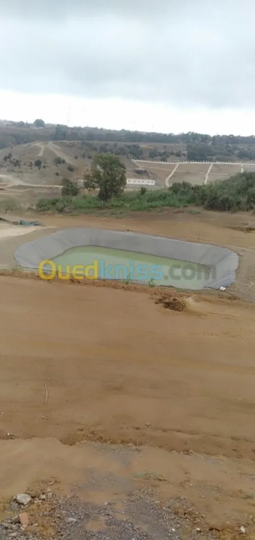 Geo membrane  bassin et geosynthetique