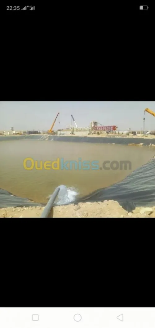 Geo membrane  bassin et geosynthetique