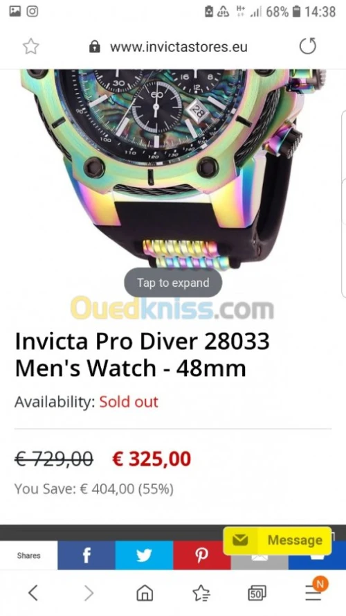 INVECTA Pro Diver 28033 men's watch 
