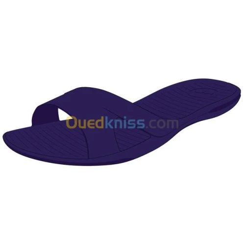 SANDALE DECATHLON DE PISCINE FEMME - SLAP 100 BASIC - BLEU FONCÉ