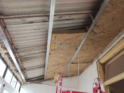 Faux plafond placoplatre et pvc