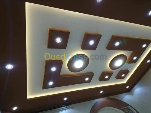 Faux plafond placoplatre et pvc