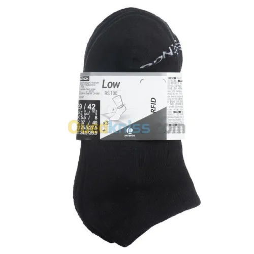 CHAUSSETTES Decathlon SPORTS DE RAQUETTES BASSES ENFANT ARTENGO RS 100 BLANC LOT DE 3