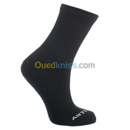 CHAUSSETTES DECATHLON DE SPORT HAUTES RS 100 BLANCHE / NOIRE : LOT DE 3
