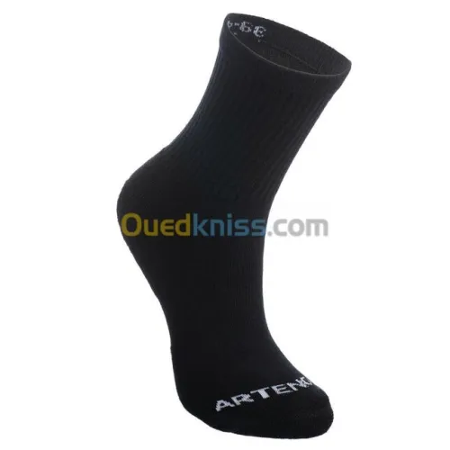 CHAUSSETTES DECATHLON DE SPORT HAUTES RS 100 BLANCHE / NOIRE : LOT DE 3