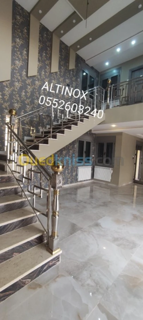 rampe d'escalier en inox