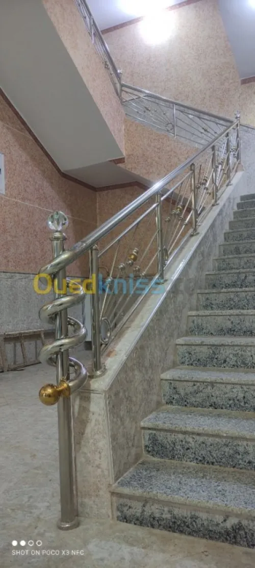 rampe d'escalier en inox