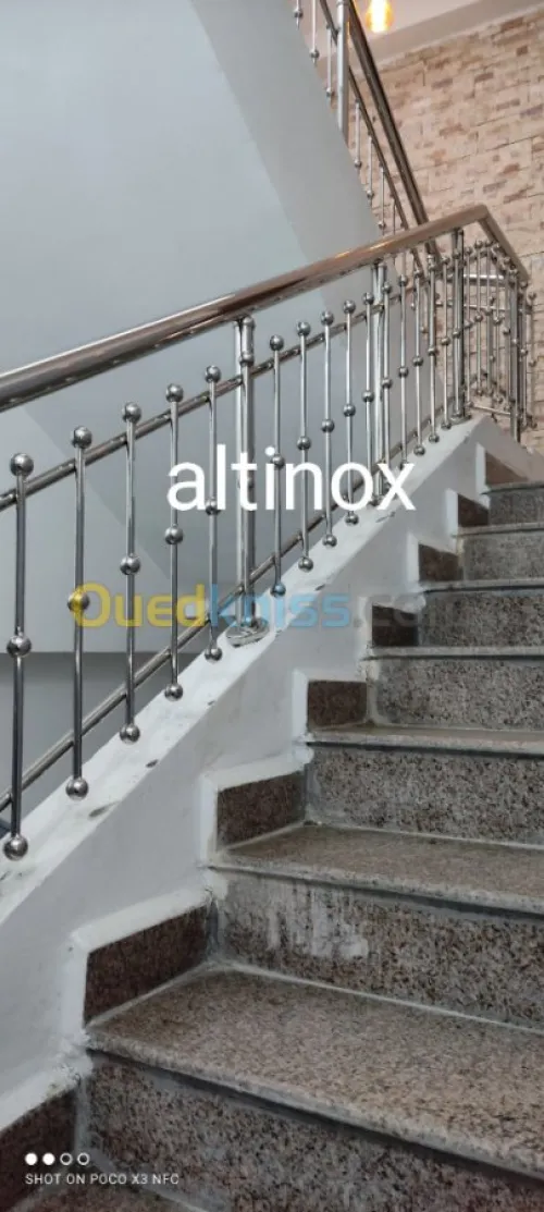 rampe d'escalier en inox