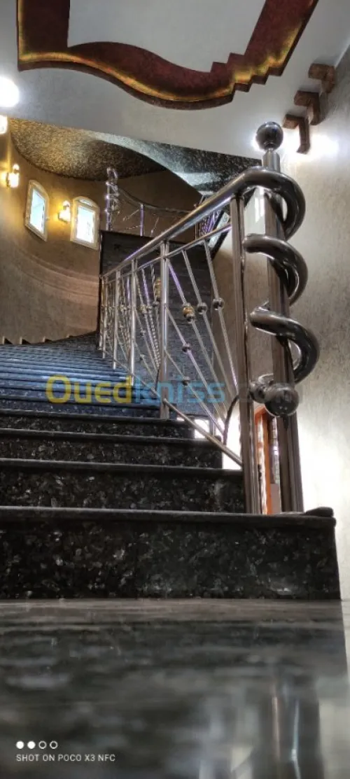 rampe d'escalier en inox