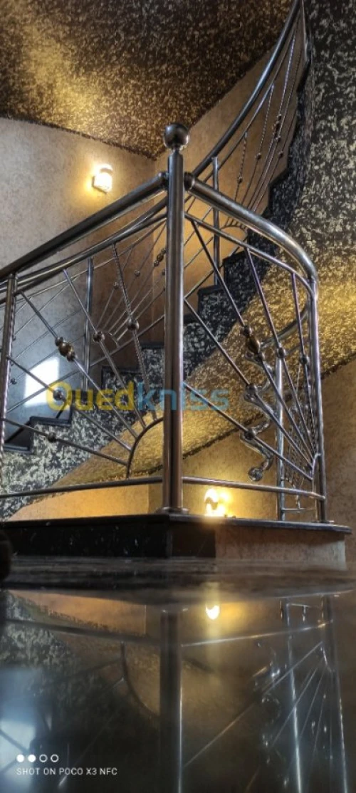 rampe d'escalier en inox