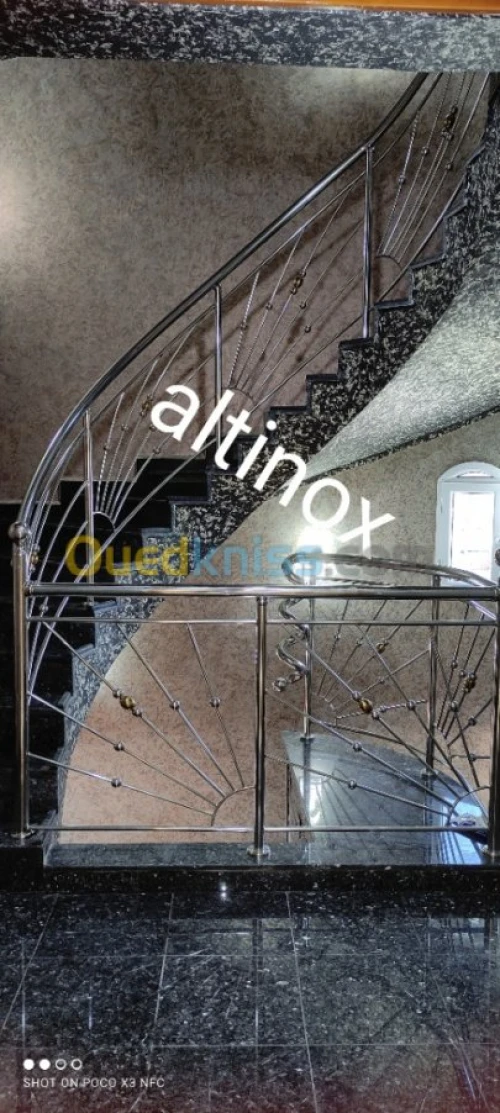 rampe d'escalier en inox