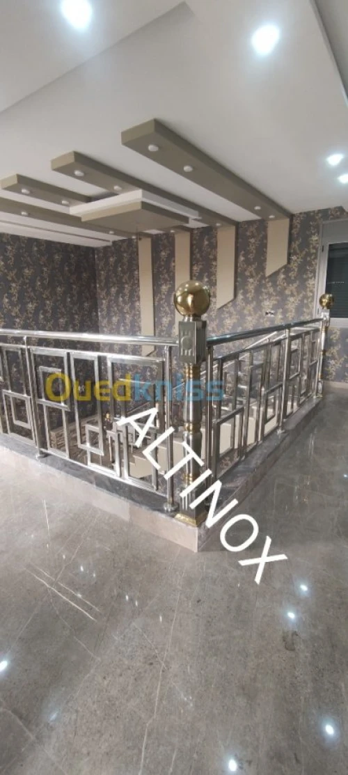 rampe d'escalier en inox