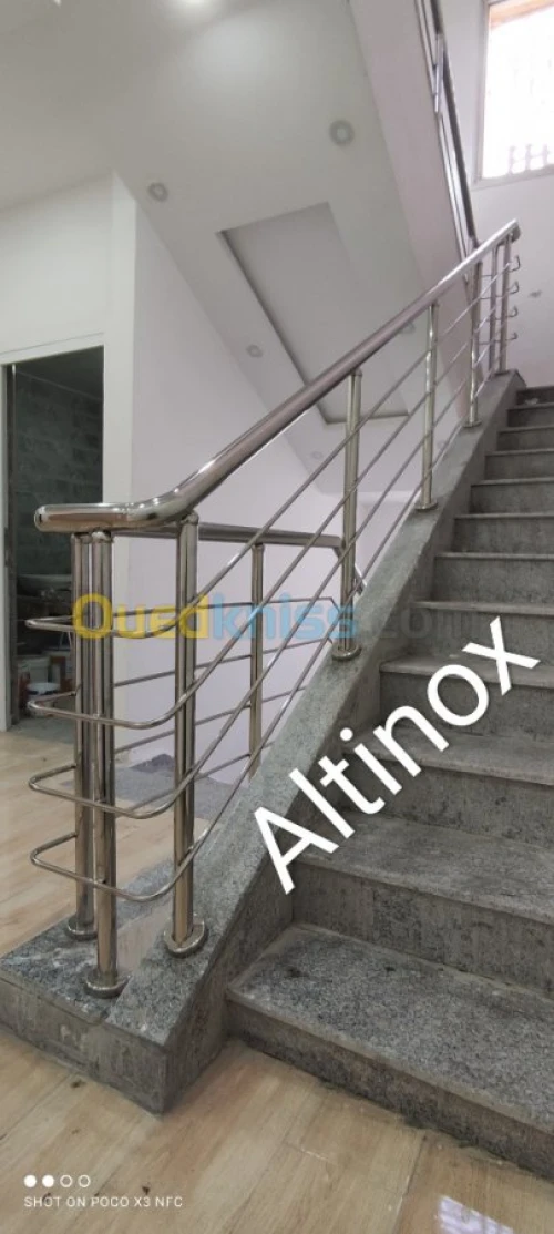 rampe d'escalier en inox