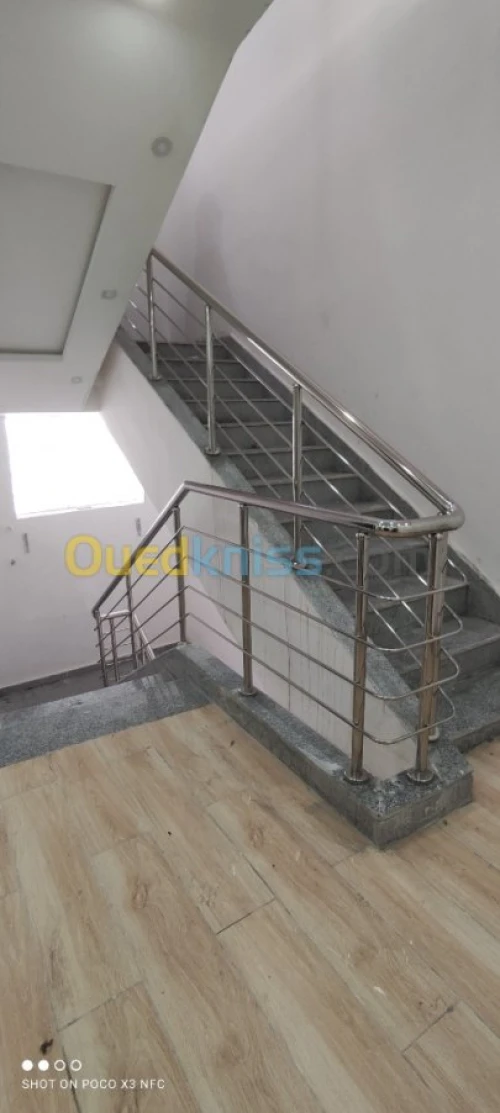rampe d'escalier en inox