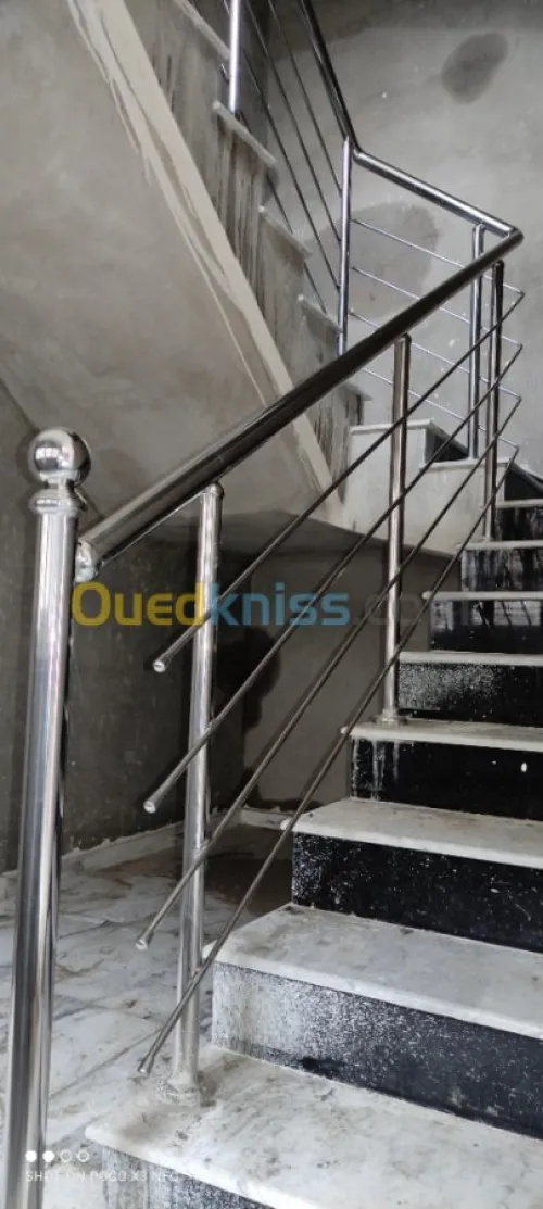rampe d'escalier en inox
