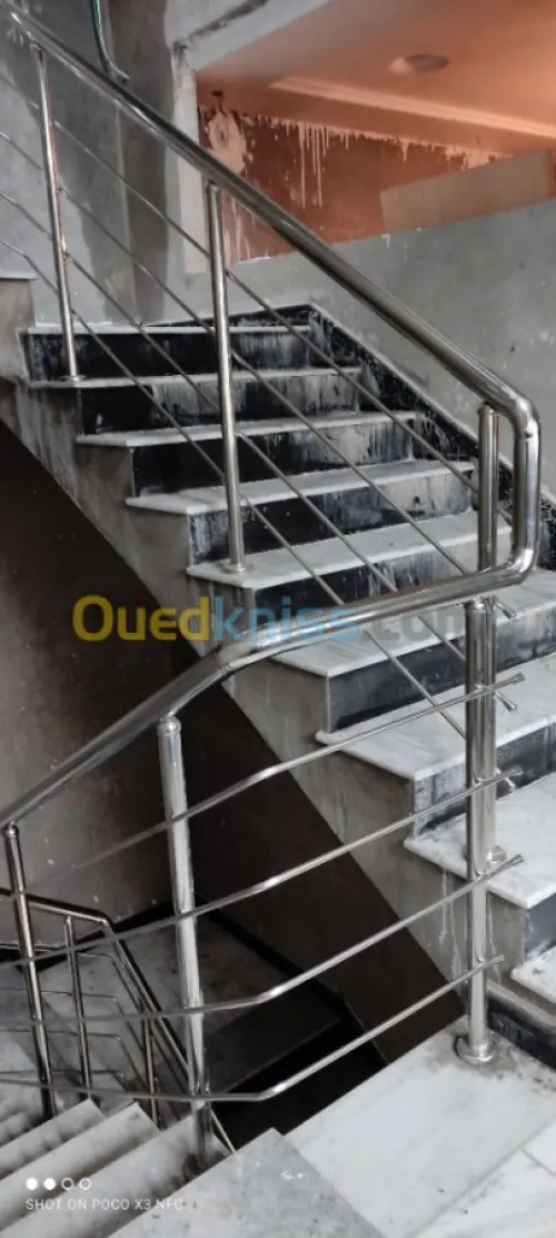 rampe d'escalier en inox