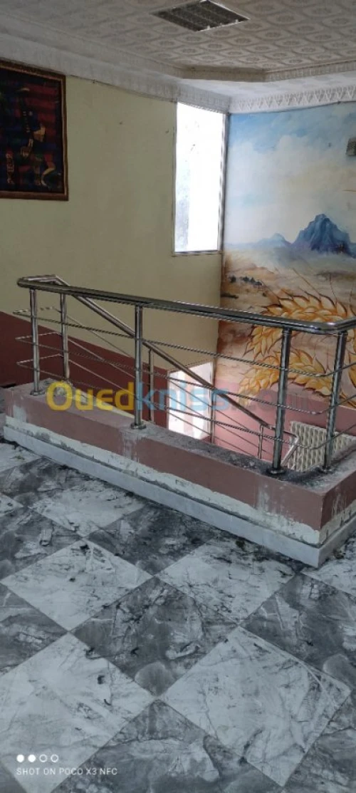 rampe d'escalier en inox