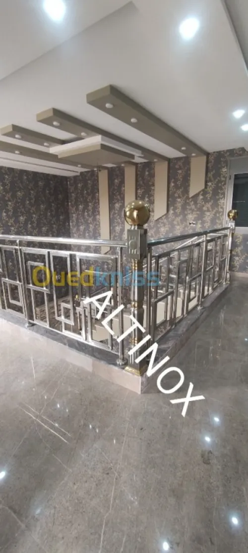 rampe d'escalier en inox