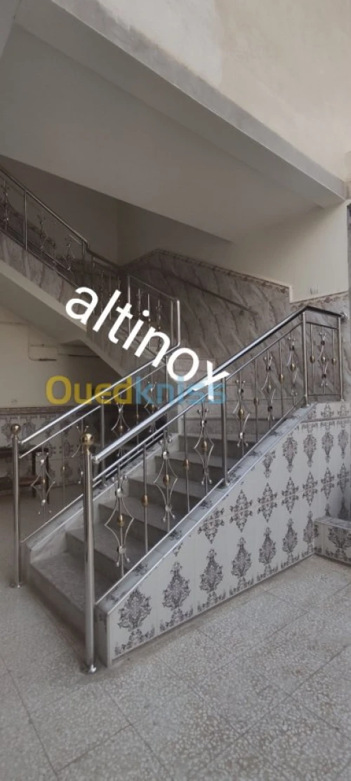 rampe d'escalier en inox