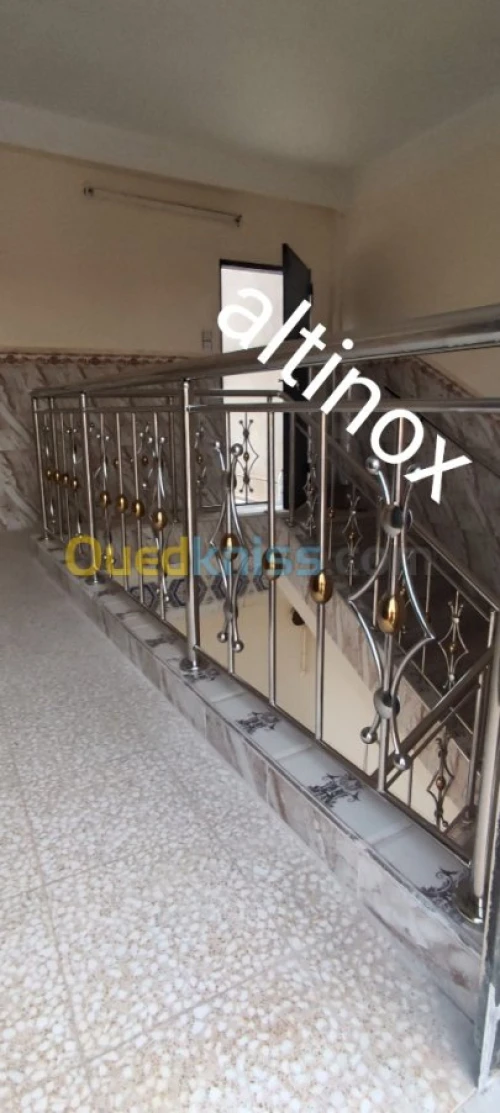 rampe d'escalier en inox