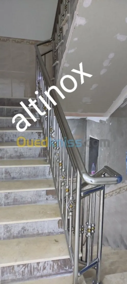 rampe d'escalier en inox