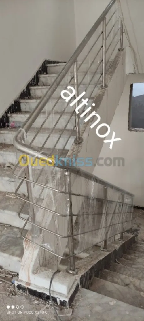 rampe d'escalier en inox