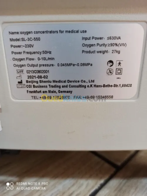 Concentrateur oxygen 2sortie(10 L+10L)