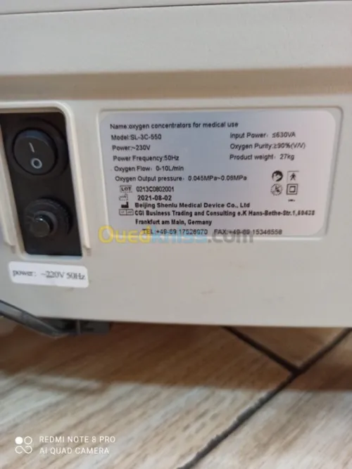 Concentrateur oxygen 2sortie(10 L+10L)