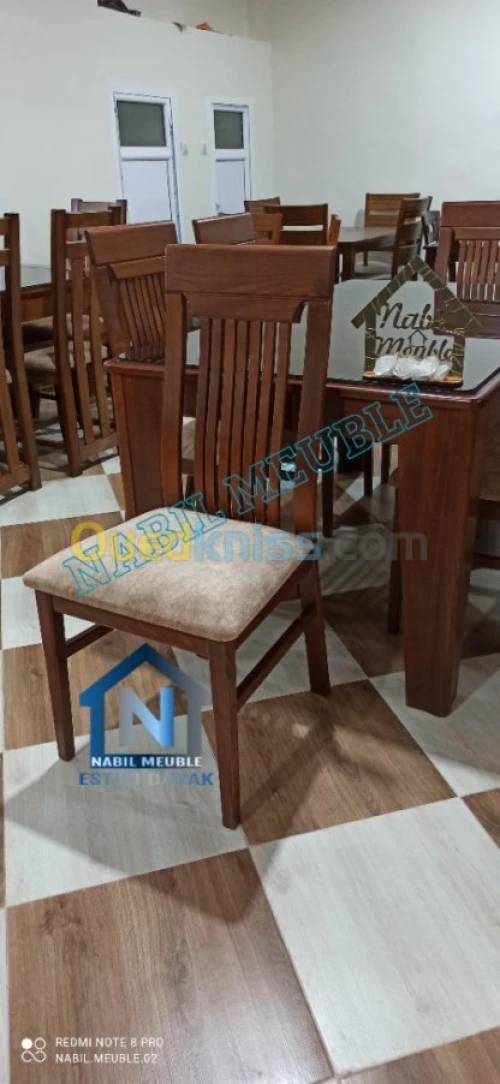 Table 100% Hêtre avec 6 chaises 160x95