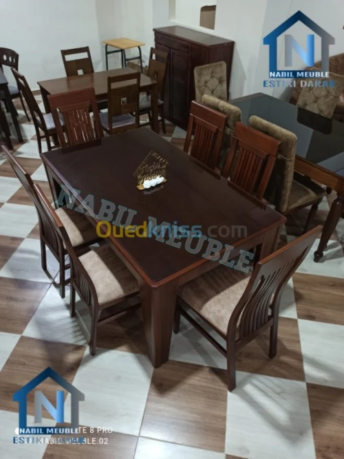 Table 100% Hêtre avec 6 chaises 160x95