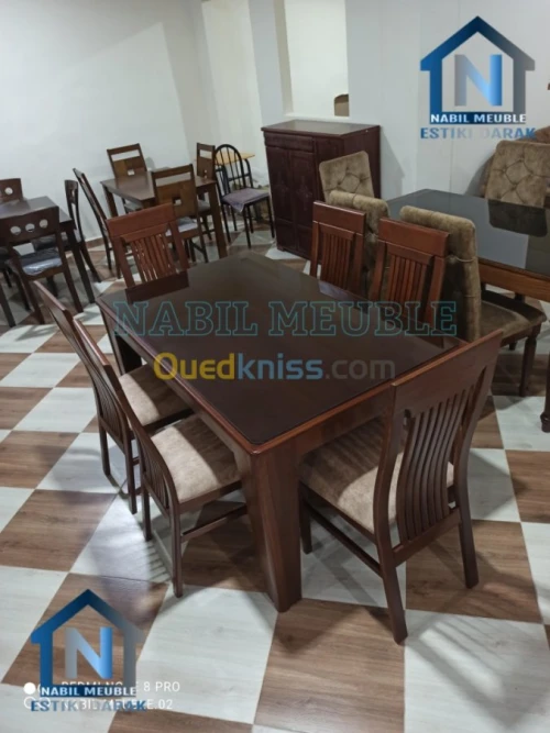 Table 100% Hêtre avec 6 chaises 160x95