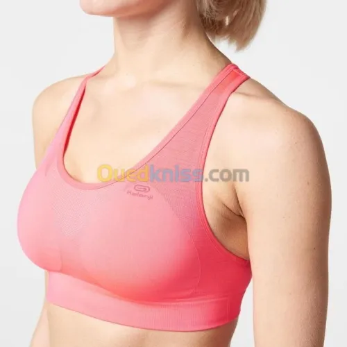 BRASSIERE DECATHLON RUNNING BASIQUE ROSE CORAIL 