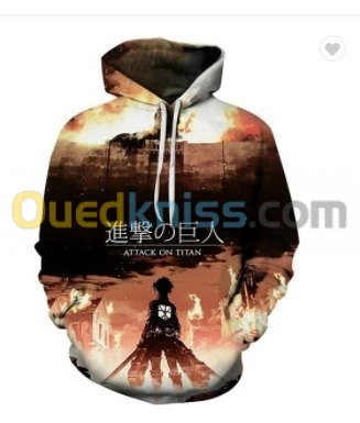 anime hoodies for men attack on titan