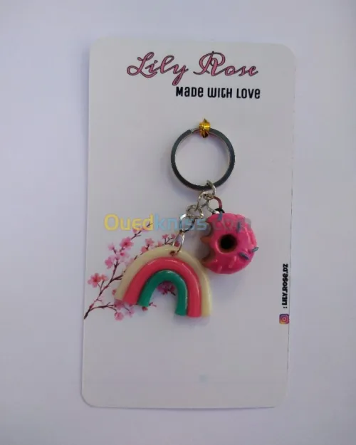 porte clé en porcelaine froide