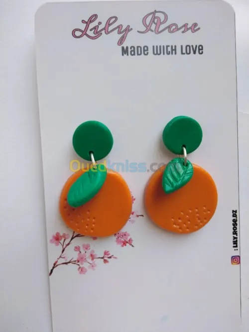 boucles d'oreilles en porcelaine 